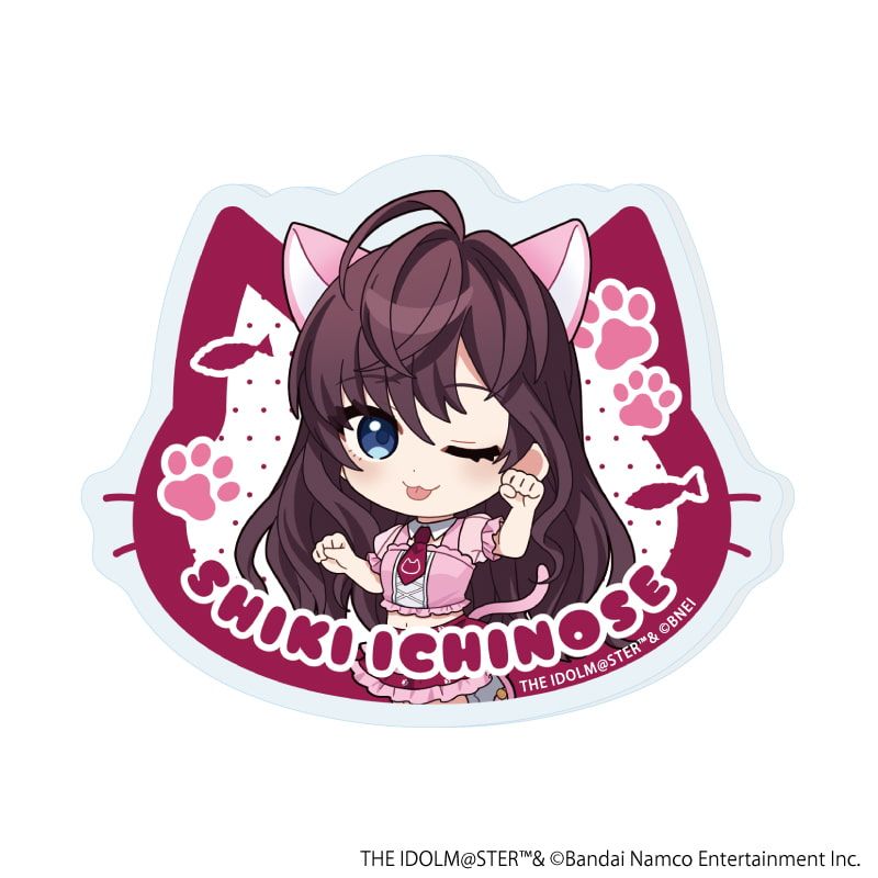 アクリルプレートバッジ「アイドルマスター シンデレラガールズ」01/猫ver. トレーディング(12種)(描き下ろし&描き起こしイラスト)
