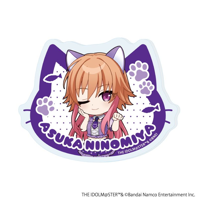 アクリルプレートバッジ「アイドルマスター シンデレラガールズ」01/猫ver. トレーディング(12種)(描き下ろし&描き起こしイラスト)