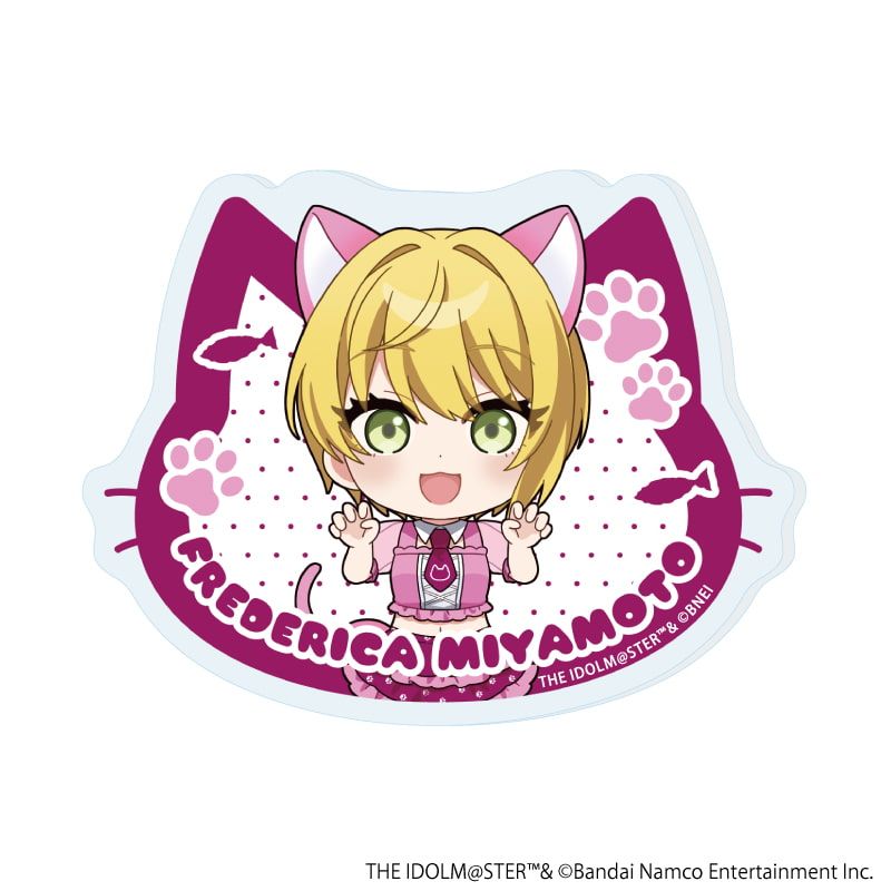 アクリルプレートバッジ「アイドルマスター シンデレラガールズ」01/猫ver. トレーディング(12種)(描き下ろし&描き起こしイラスト)