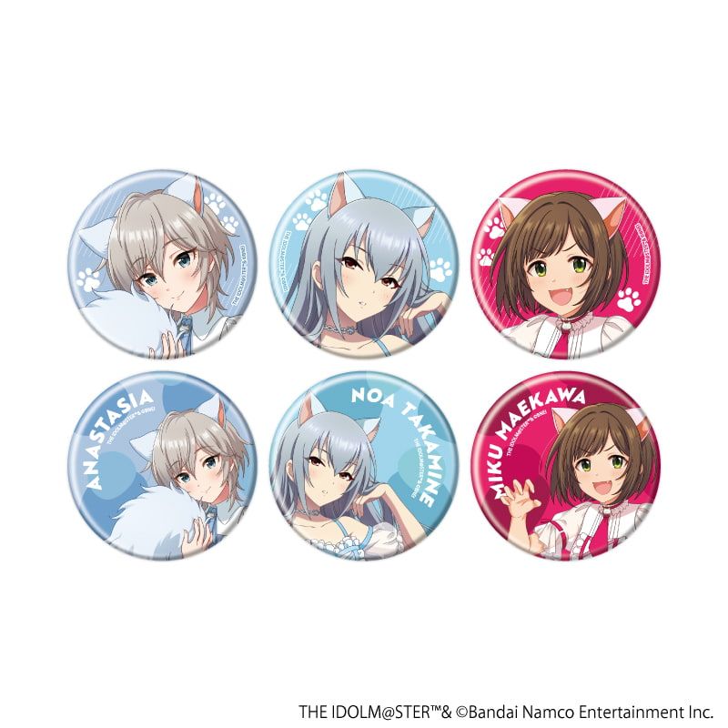 缶バッジ「アイドルマスター シンデレラガールズ」17/猫ver. トレーディング(6種)(描き下ろしイラスト)