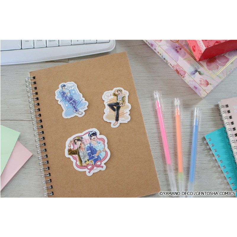 しゅきしゅきMAXハート 山野でこ先生 描き下ろし ステッカーセット パジャマver.