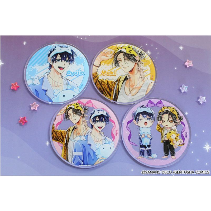 しゅきしゅきMAXハート 山野でこ先生 描き下ろし アクリルコースター【水走 龍仁】パジャマver.