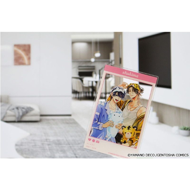 しゅきしゅきMAXハート 山野でこ先生 描き下ろし SNS風アクリルカード【龍仁＆虎幸】パジャマver.