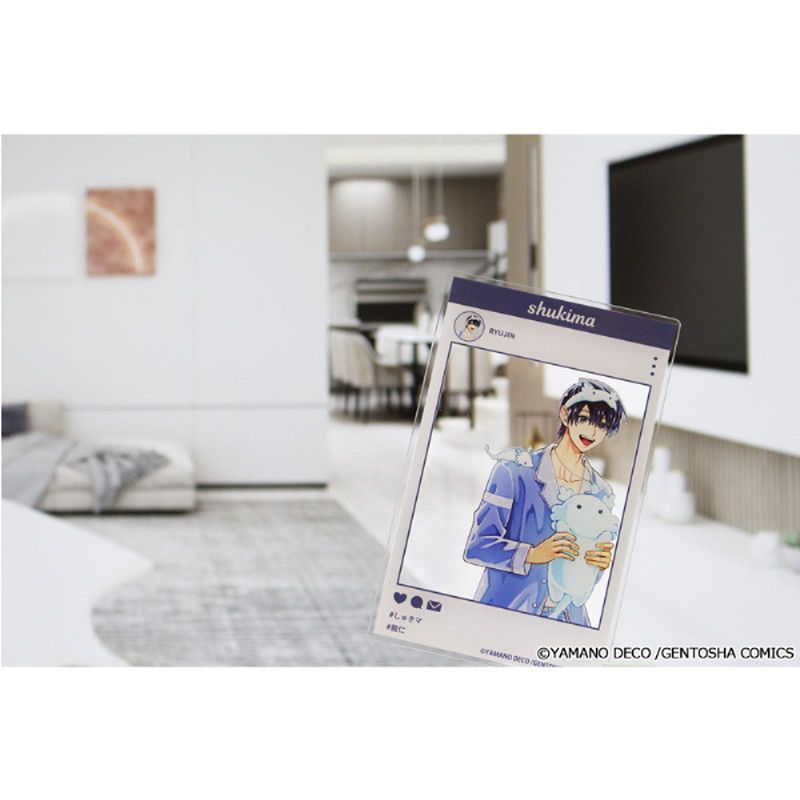 しゅきしゅきMAXハート 山野でこ先生 描き下ろし SNS風アクリルカード【水走 龍仁】パジャマver.