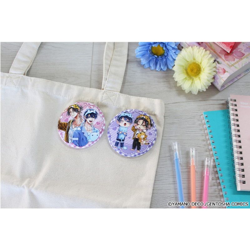 しゅきしゅきMAXハート 山野でこ先生 描き下ろし BIG缶バッジセット【B】 パジャマver.