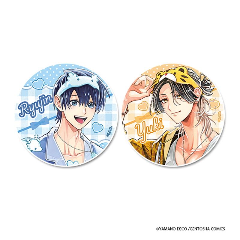 しゅきしゅきMAXハート 山野でこ先生 描き下ろし BIG缶バッジセット【A】 パジャマver.