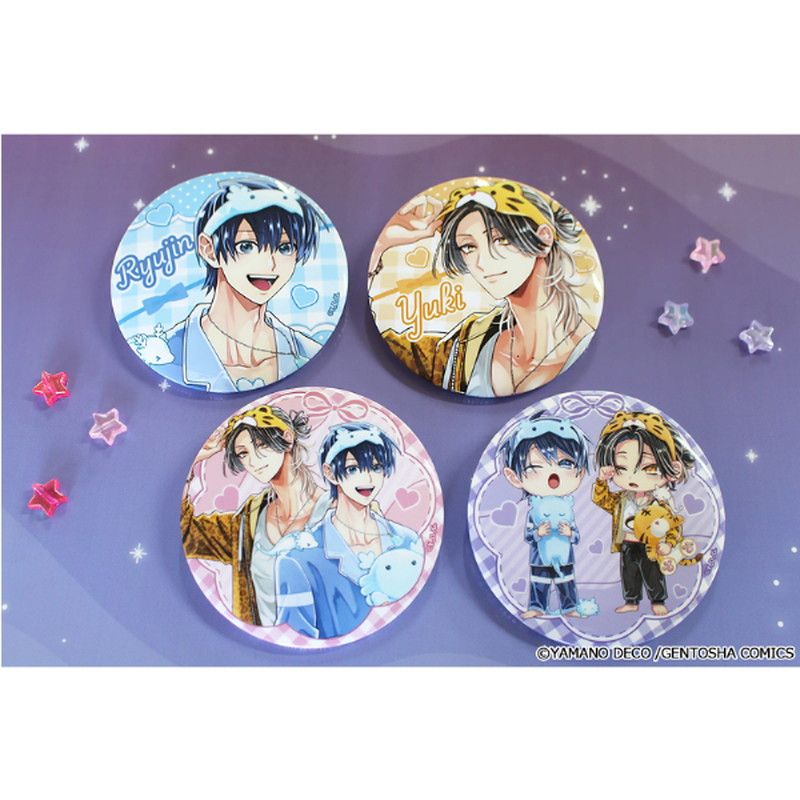 しゅきしゅきMAXハート 山野でこ先生 描き下ろし BIG缶バッジセット【A】 パジャマver.