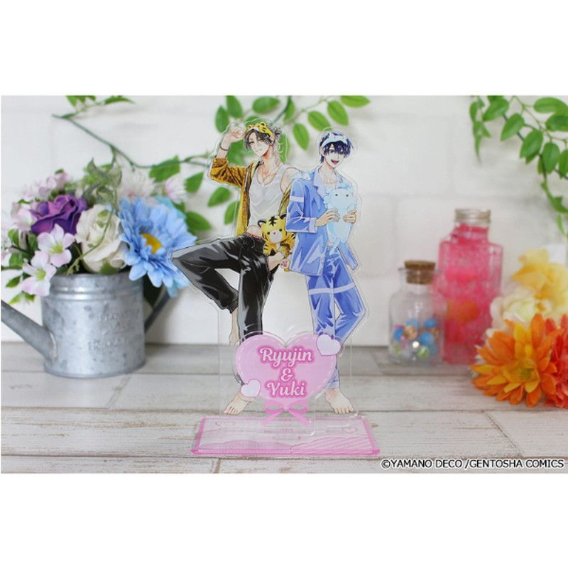 しゅきしゅきMAXハート 山野でこ先生 描き下ろし ペアアクリルスタンド パジャマver.