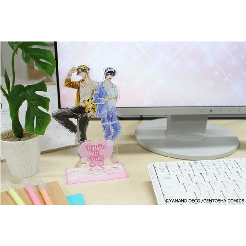 しゅきしゅきMAXハート 山野でこ先生 描き下ろし ペアアクリルスタンド パジャマver.