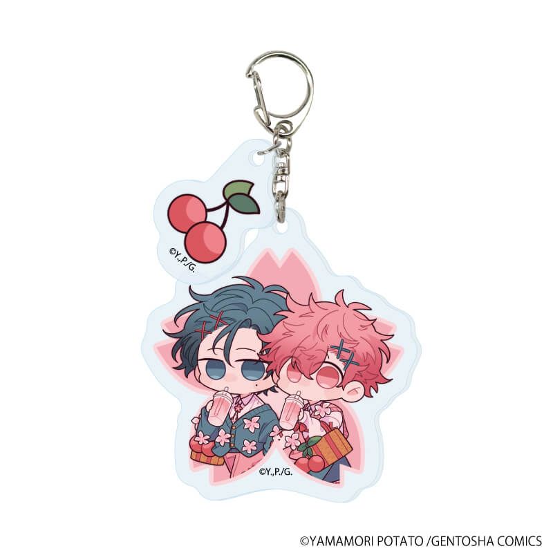 パーツ付きアクリルキーホルダー「君と耳から恋をする」01/春川&日向(描き下ろしイラスト)