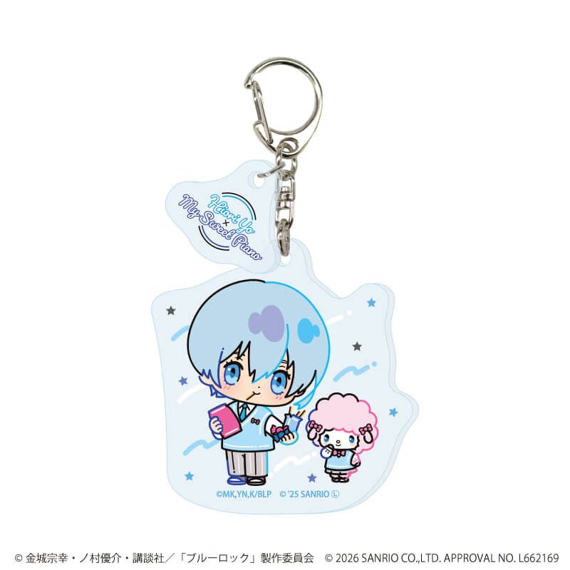 パーツ付きアクリルキーホルダー「TVアニメ『ブルーロック』×サンリオキャラクターズ」09/コンプリートセット(全10種)(コラボイラスト)