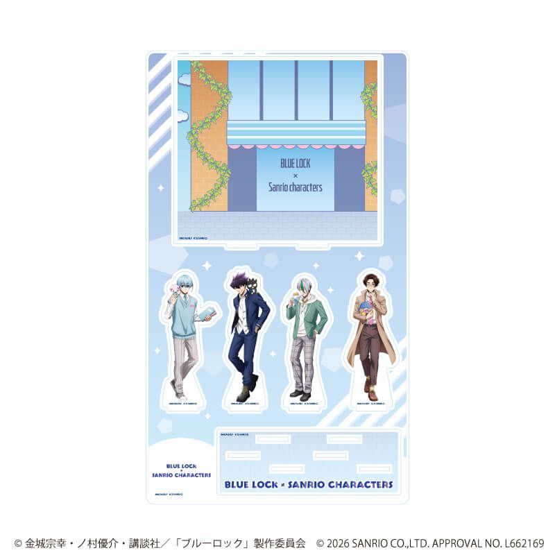 プレミアム アクリルジオラマプレート「TVアニメ『ブルーロック』×サンリオキャラクターズ」07/Bパターン(コラボイラスト)