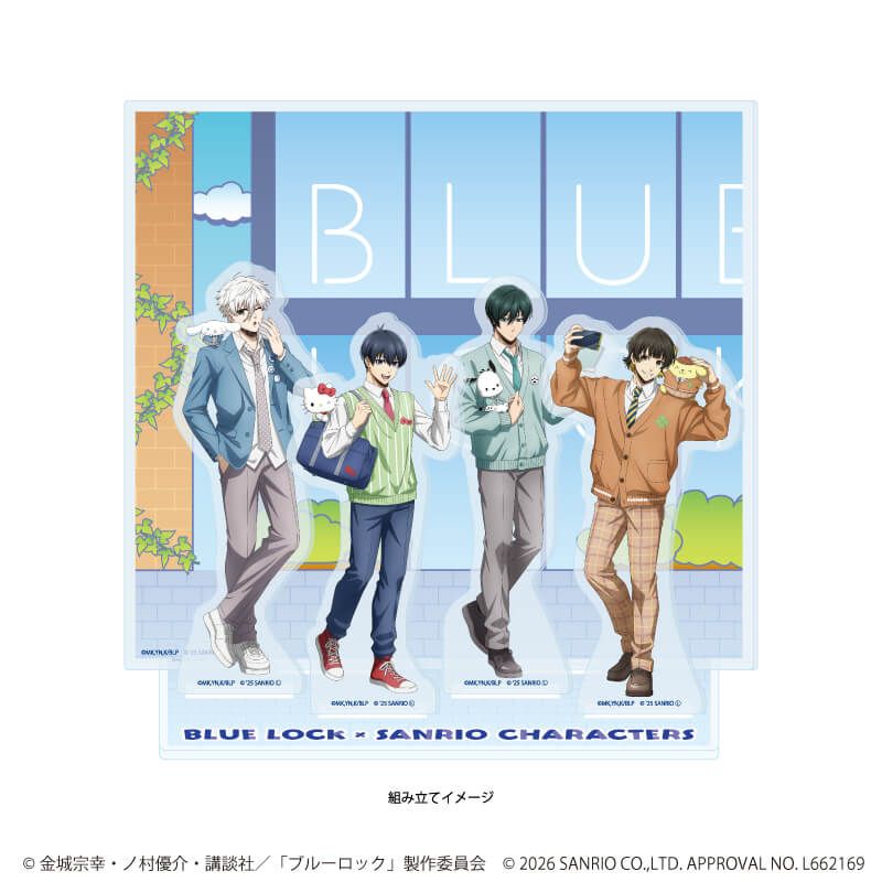 プレミアム アクリルジオラマプレート「TVアニメ『ブルーロック』×サンリオキャラクターズ」06/Aパターン(コラボイラスト)