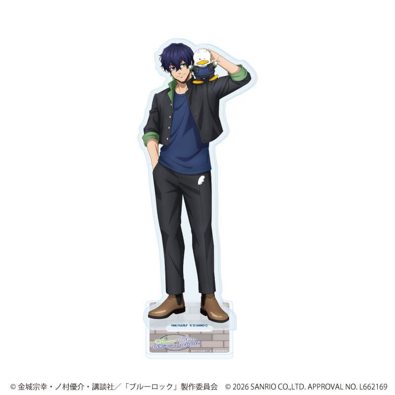 アクリルスタンド「TVアニメ『ブルーロック』×サンリオキャラクターズ」38/オリヴァ・愛空×あひるのペックル(コラボイラスト)