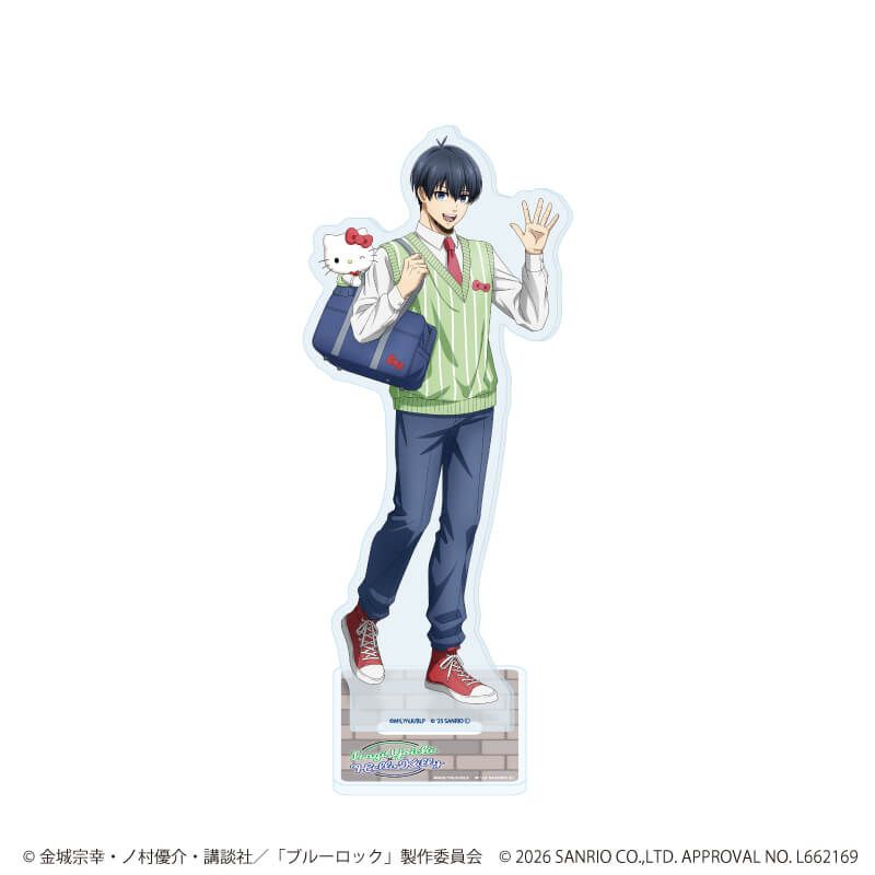 アクリルスタンド「TVアニメ『ブルーロック』×サンリオキャラクターズ」29/潔 世一×ハローキティ(コラボイラスト)