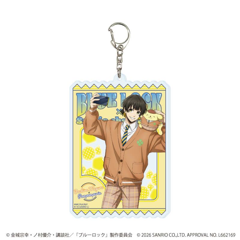 デカアクリルキーホルダー「TVアニメ『ブルーロック』×サンリオキャラクターズ」28/蜂楽 廻×ポムポムプリン(コラボイラスト)