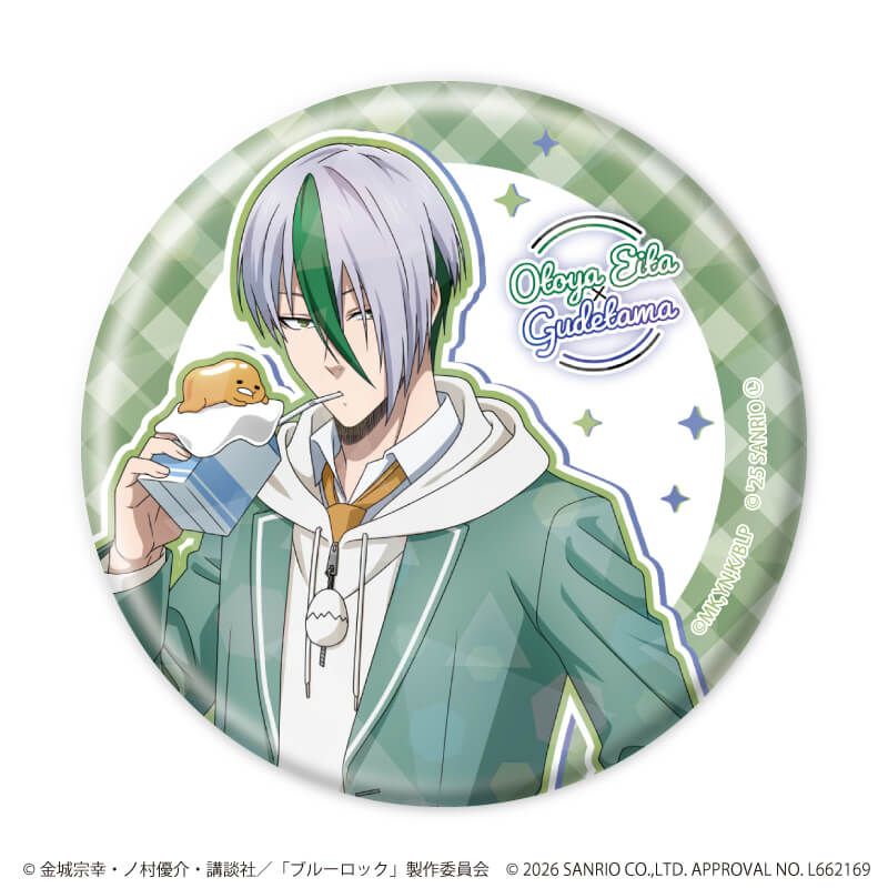 ホログラム缶バッジ(57mm)「TVアニメ『ブルーロック』×サンリオキャラクターズ」03/コンプリートセット(全10種)(コラボイラスト)