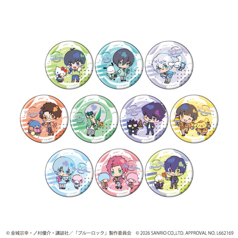 缶バッジ「TVアニメ『ブルーロック』×サンリオキャラクターズ」03/ブラインド(10種)(コラボイラスト)