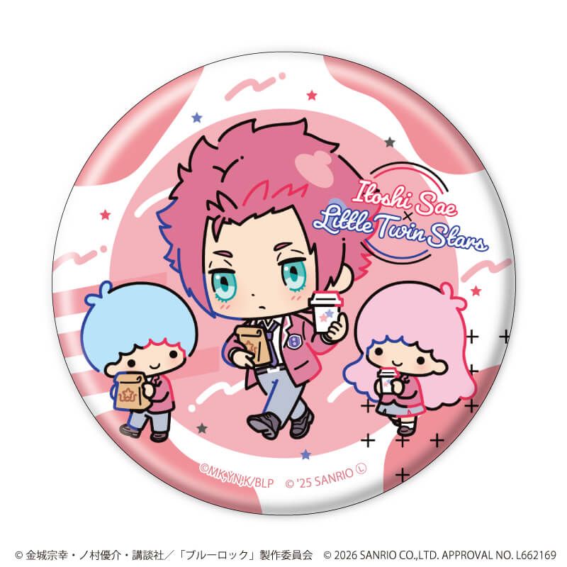 缶バッジ「TVアニメ『ブルーロック』×サンリオキャラクターズ」03/ブラインド(10種)(コラボイラスト)