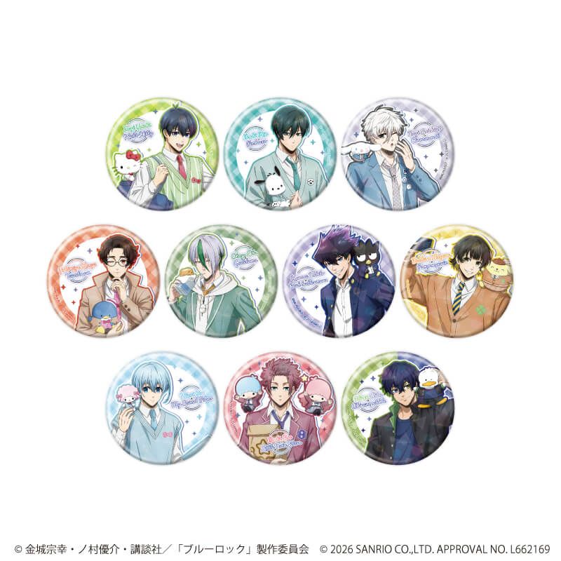 ホログラム缶バッジ(57mm)「TVアニメ『ブルーロック』×サンリオキャラクターズ」03/ブラインド(10種)(コラボイラスト)