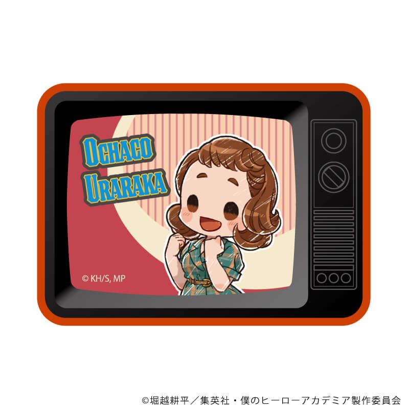 僕のヒーローアカデミア　グラフアート　ＴＶ型マグネット　麗日お茶子　アメリカンレトロVer.