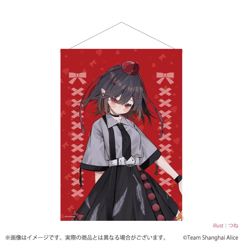 B2縦タペストリー「東方Project」19/射命丸文 病みかわいいver.(描き起こしイラスト)