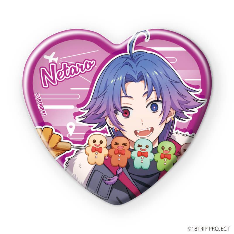 ハート型缶バッジ『18TRIP』04/コンプリートセット(全10種)(公式イラスト)