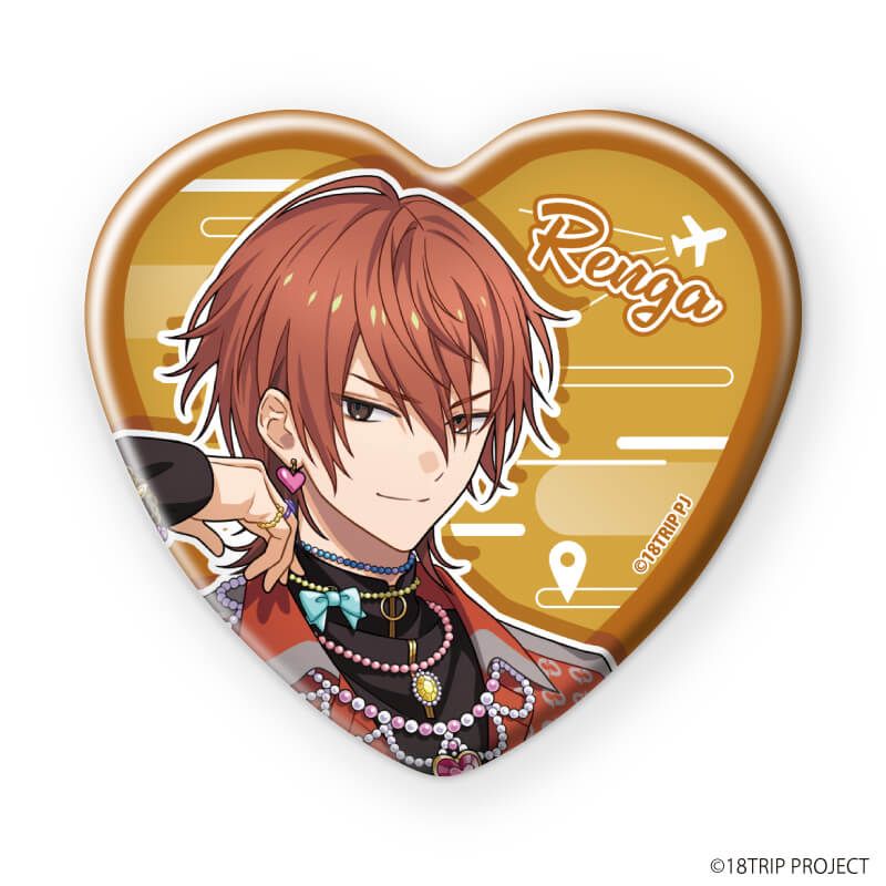 ハート型缶バッジ『18TRIP』03/コンプリートセット(全10種)(公式イラスト)