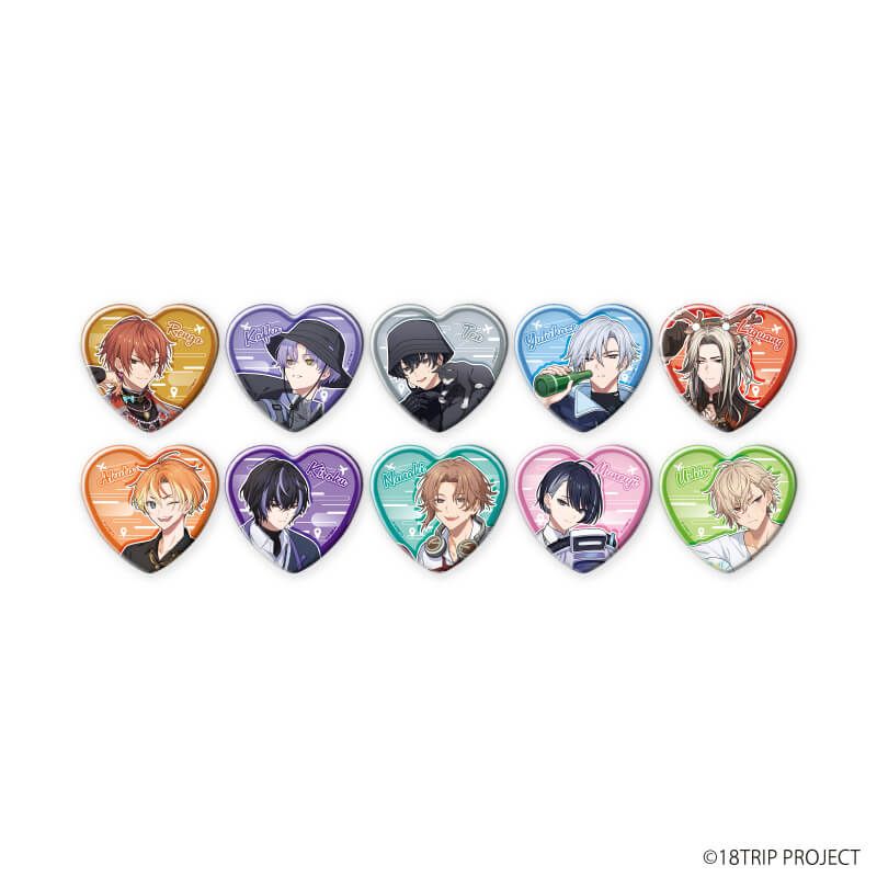 ハート型缶バッジ『18TRIP』03/ブラインド(10種)(公式イラスト)