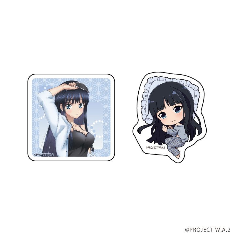 クリアステッカーミニ2種セット「WHITE ALBUM2」04/かずさ ルームウェアVer.(描き下ろし&描き起こしイラスト)