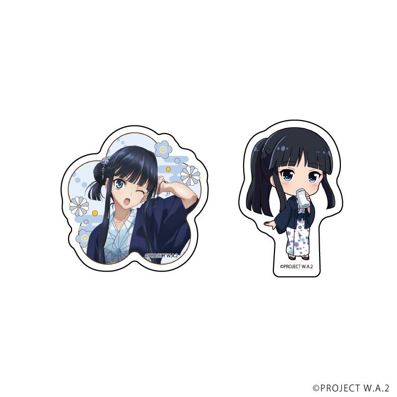 クリアステッカーミニ2種セット「WHITE ALBUM2」02/かずさ 浴衣Ver.(描き下ろし&描き起こしイラスト)