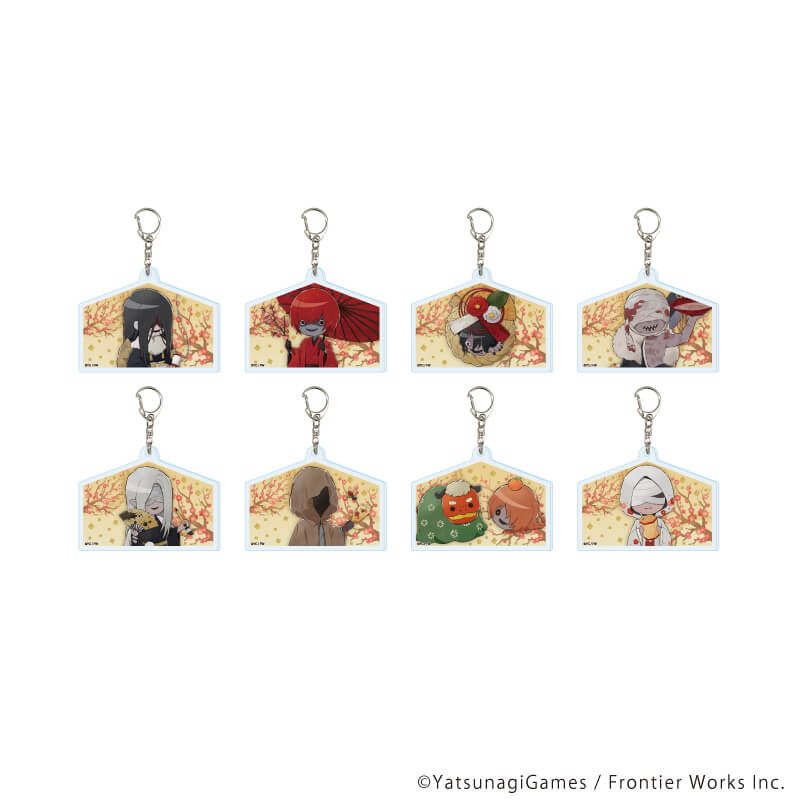 アクリルキーホルダー「文字化化」01/正月ver. コンプリートセット(全8種)(グラフアートイラスト)