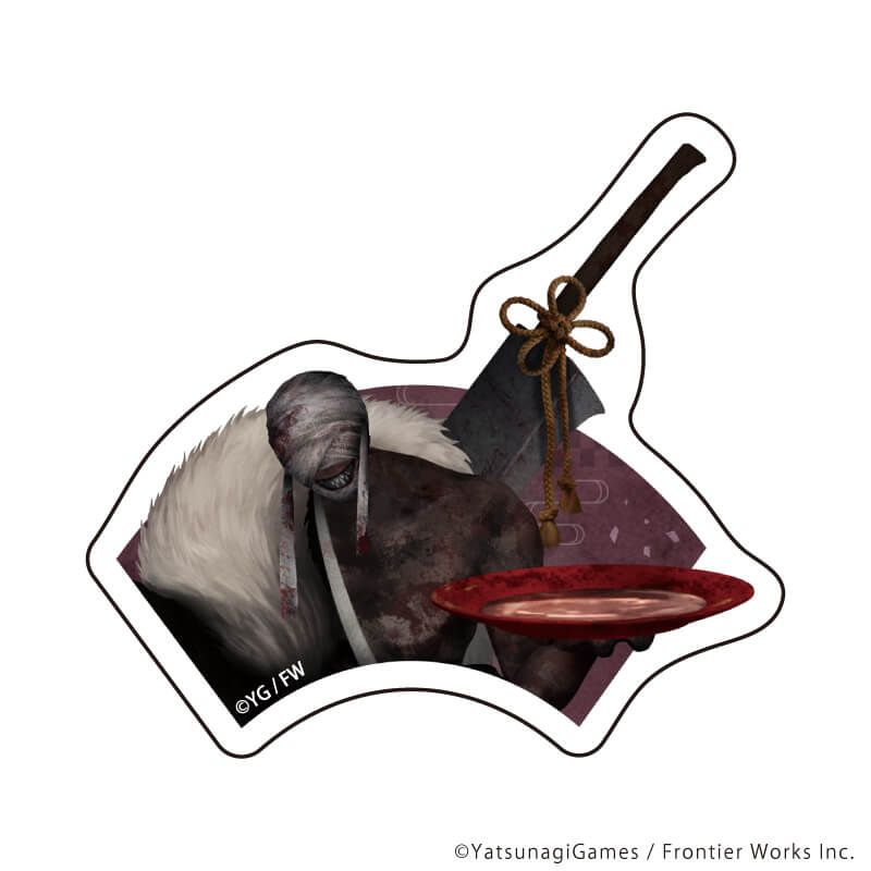 ダイカットステッカー「文字化化」04/長鉈男 正月ver.(描き下ろしイラスト)