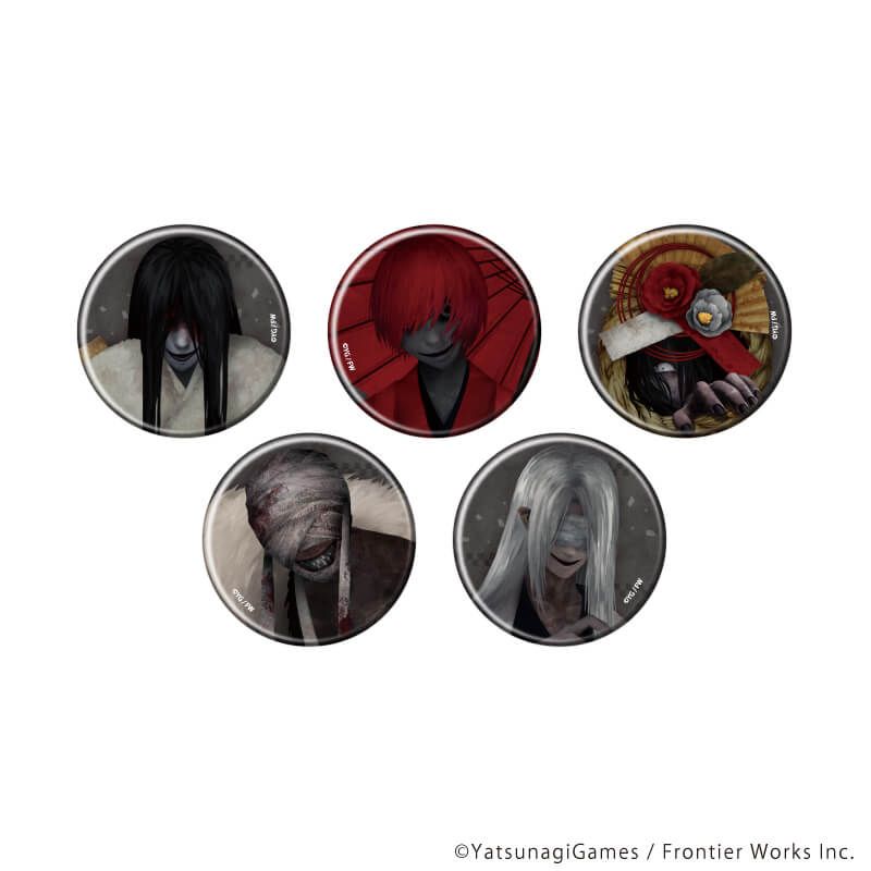 缶バッジ「文字化化」01/正月ver. コンプリートセット(全5種)(描き下ろしイラスト)