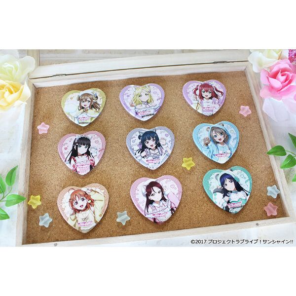 ラブライブ！サンシャイン!! 描き下ろし トレーディングハート型缶バッジ アニマル衣装(BOX)