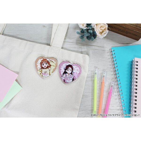 ラブライブ！サンシャイン!! 描き下ろし トレーディングハート型缶バッジ アニマル衣装(PCS)