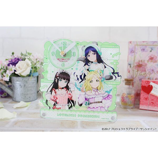 ラブライブ！サンシャイン!! 描き下ろし アクリル置時計【3年生】アニマル衣装