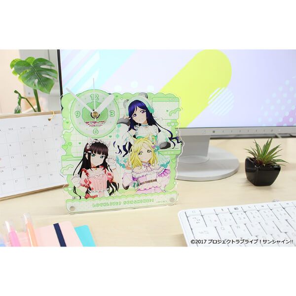 ラブライブ！サンシャイン!! 描き下ろし アクリル置時計【3年生】アニマル衣装