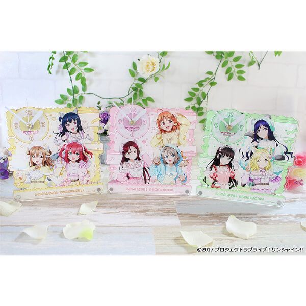 ラブライブ！サンシャイン!! 描き下ろし アクリル置時計【3年生】アニマル衣装