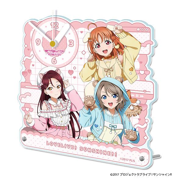 ラブライブ！サンシャイン!! 描き下ろし アクリル置時計【2年生】アニマル衣装