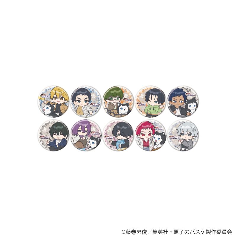 缶バッジ「黒子のバスケ」36/テツヤ2号といっしょver. ブラインド(10種)(ミニキャライラスト)