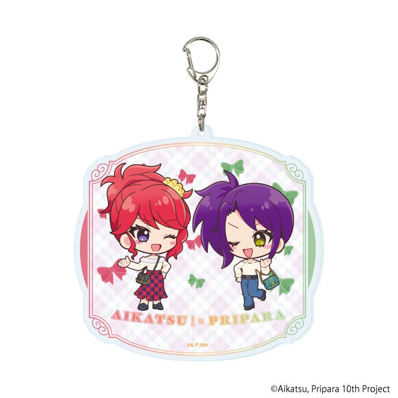 デカアクリルキーホルダー「アイカツ！×プリパラ THE MOVIE -出会いのキセキ！-」04/珠璃＆シオン(ミニキャライラスト)