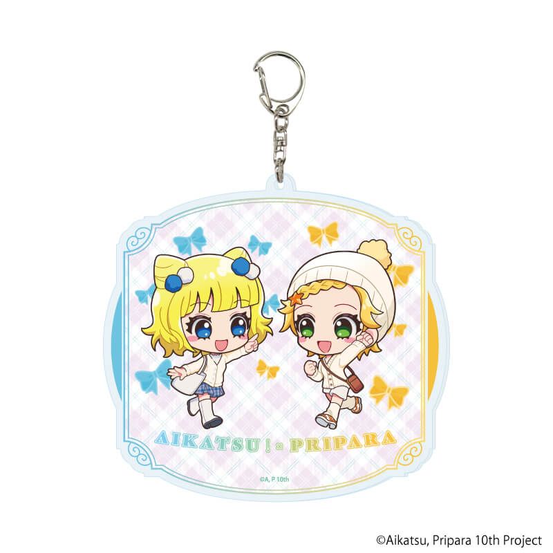 デカアクリルキーホルダー「アイカツ！×プリパラ THE MOVIE -出会いのキセキ！-」03/ひなき＆みれぃ(ミニキャライラスト)