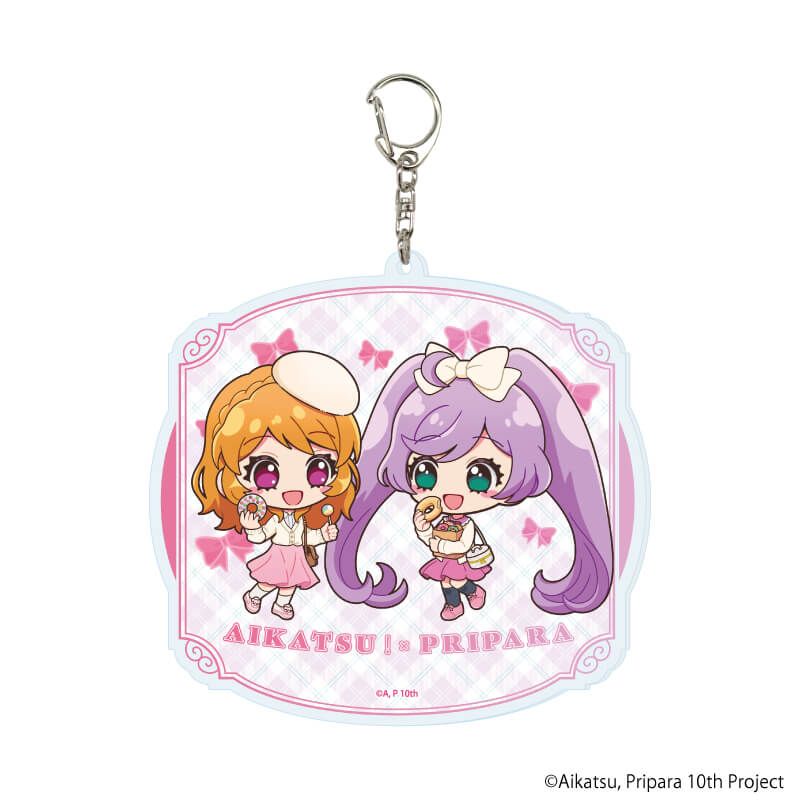 デカアクリルキーホルダー「アイカツ！×プリパラ THE MOVIE -出会いのキセキ！-」01/あかり＆らぁら(ミニキャライラスト)