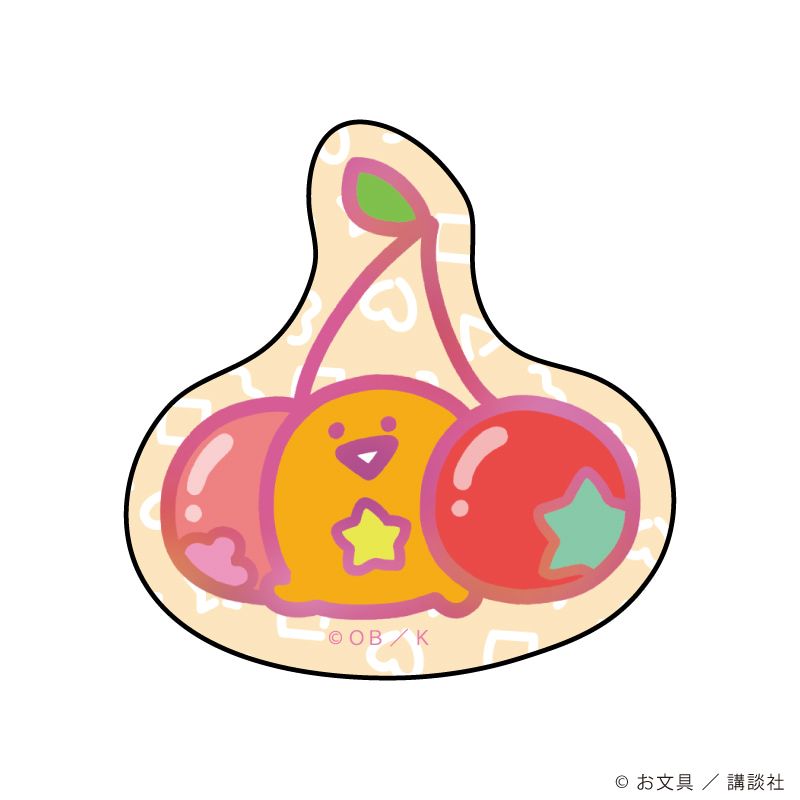 ダイカットスマホステッカー「お文具といっしょ」10/ゼリーさん パステルポップver.(描き下ろしイラスト)