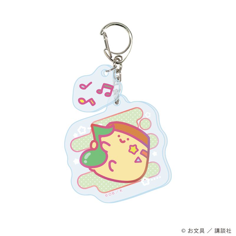 パーツ付きアクリルキーホルダー「お文具といっしょ」03/パステルポップver. コンプリートセット(全6種)(描き下ろしイラスト)