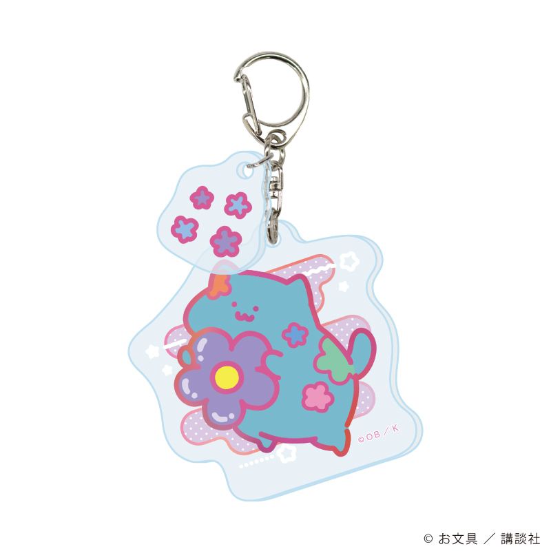 パーツ付きアクリルキーホルダー「お文具といっしょ」03/パステルポップver. コンプリートセット(全6種)(描き下ろしイラスト)