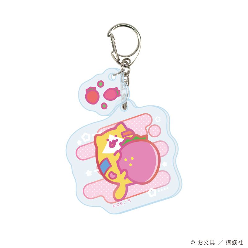 パーツ付きアクリルキーホルダー「お文具といっしょ」03/パステルポップver. コンプリートセット(全6種)(描き下ろしイラスト)