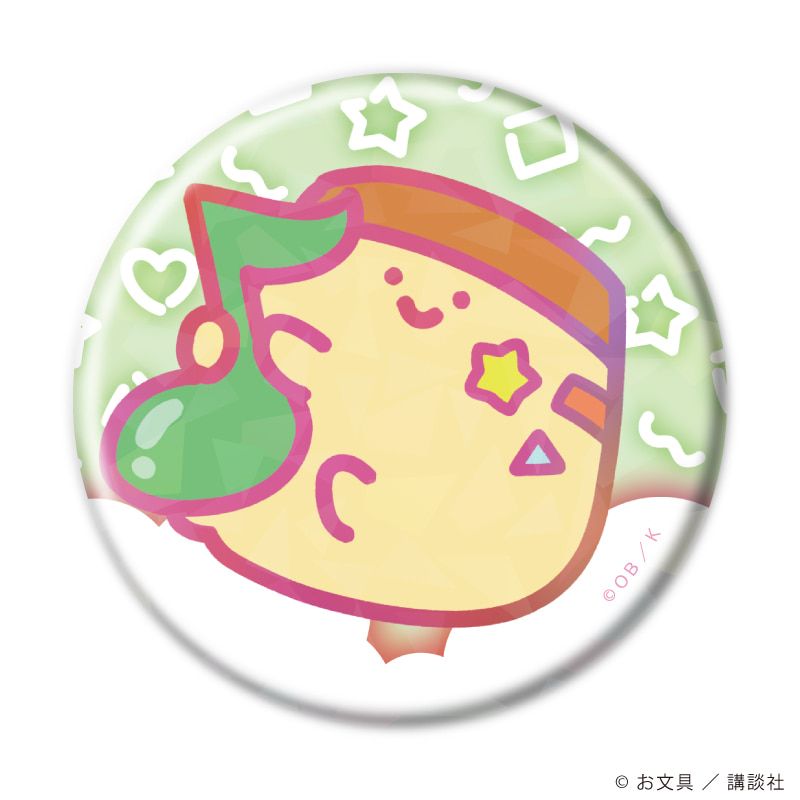 ホログラム缶バッジ(57mm)「お文具といっしょ」02/パステルポップver. コンプリートセット(全6種)(描き下ろしイラスト)