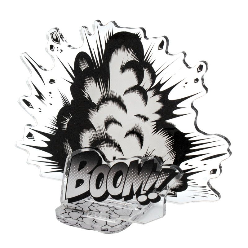 推し活背景ジオラマぷち29/爆破(モノクロ)【推し活】